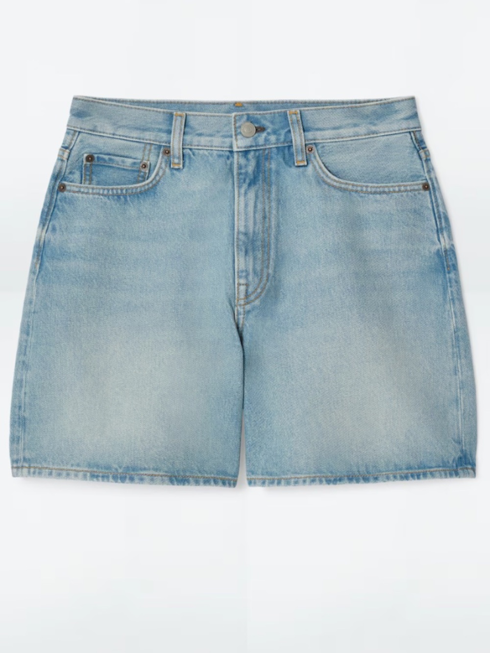 COS High-Rise Denim Shorts Washed Blue Size 29